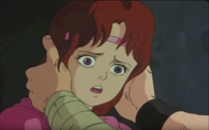 Kenshiro uses his powers to make Rin speak again